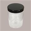 LUCGEL SRL 5 Pz Vaso Barattolo Pet Trasparente 1000 Ml + Coperchio Nero Lucido Ideale per Gelato