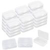 ODOOKON 30 Pezzi Trasparente Plastica Perline Contenitori Scatola con Coperchio Incernierato, 8.5cm*5.5cm*2.5cm, Piccola Scatola portaoggetti in plastica Trasparente con coperchi (8.5 * 5.5 * 2.5cm)