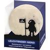 moses Lampada a forma di luna luminosa, luce notturna per bambini con funzione timer, luce decorativa suggestiva, bianco caldo, 30563