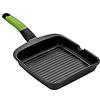 BRA Prior - Bistecchiera grill, in alluminio pressofuso con rivestimento antiaderente Teflon Classic Con righe 22 cm nero