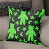 BonaMaison Fodera per Cuscino Neon Green & Fume Cotone e Copricuscini Federa per Divano Casa Soggiorno Camera da Letto Decorazione Interni ed Esterni, Dimensioni: 50x50 - Prodotta in Turchia