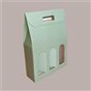 LUCGEL 10 Pz Scatola Astuccio Porta 3 Bottiglie 750 ml Olio Vino in Cartoncino grafica Linea Verde 270x90x385mm