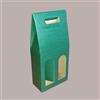 LUCGEL 10 Pz Scatola Astuccio Porta 2 Bottiglie 750 ml Olio Vino in Cartoncino grafica Seta Verde 180x90x385mm