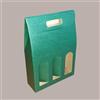 LUCGEL 10 Pz Scatola Astuccio Porta 3 Bottiglie 750 ml Olio Vino in Cartoncino Grafica Seta Verde 270x90x385mm