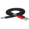 Hosa Technology STP-203 cavo audio 3 m 6.35mm TRS 2 x 6.35mm TS Nero