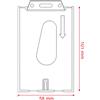 Porta badge plastica rigida trasparente lucido 5,8 x 10,1 cm Holder personalizzate o neutre
