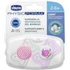 CHICCO SUCCHIETTO LIGHT GIRL SILICONE 2-6 MESI 2 PEZZI