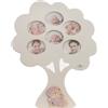 MENDOZZI Porta Foto Albero Genialogico Legno Bianco 6 Foto con Orso Rosa - REGISTRATI! SCOPRI ALTRE PROMO