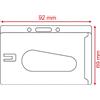 Porta badge in plastica rigida trasparente lucido 9,2 x 6,9 cm Holder personalizzate o neutre