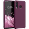 kwmobile Custodia Compatibile con Huawei P30 Lite Cover - Back Case per Smartphone in Silicone TPU - Protezione Gommata - viola bordeaux