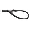 HUNTER ROUND & SOFT collare da allenamento, collare per cani, pelle, nappa, rotondo, morbido, 50 (M-L), nero