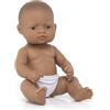 Miniland - Bambola bambino 32 cm con tratti etnici e sessuali per l'apprendimento della diversità con profumo morbido e piacevole - Ragazza latina