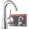 EISL NI075FUTCR-LP Rubinetto da bagno a bassa pressione, miscelatore per lavabo per apparecchi sottolavello non pressurizzati, cromo