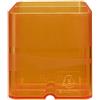 Exacompta - Cod. 67746D - Confezione da 10 Portapenne per scrivania Pen-Cube Linicolor - 2 scomparti di dimensioni ed altezze diverse - Dimensioni (PxLxA): 7,4x7,4x9,3 cm - Arancio traslucido