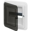 Vimar 0TV53108 Centralino estetico da incasso IP40, 8 moduli, completo di guida DIN (60715 TH35), portello colore fumé, completo di scatola da incasso per pareti in muratura