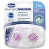 CHICCO SUCCHIETTO LIGHT LUMINOSO SILICONE 2-6 MESI 2 PEZZI