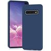 YATWIN Cover Compatibile con Samsung Galaxy S10 Plus, Custodia Samsung S10 Plus Silicone, Full Body Protettiva Case, Blu