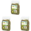 JR FARM Erbe dei campi | Confezione Tripla | 3 x 200 g | Mangime complementare per tutti i roditori e conigli nani | Erbe dei campi essiccate con fiocchi di cereali aromatici e verdure