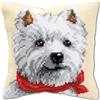 VERVACO Kit Cuscino Punto Croce Cane Set Ricamo Principianti Cuscini Gobelin Decorativi ca. 40 x 40 cm Accessori per Lavoretti Creativi DIY Casa Decor Hobby Adulti Cross Stitch