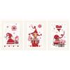 VERVACO Kit Punto Croce Contato GNOMI di Natale Set da 3 Biglietti con Finestra per Punto Croce 10,5 x 15 cm Set Fai da Te Creativo Adulti Ricamate Accessori per Lavoretti Creativi