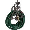 Relaxdays Supporto Porta Tubo con Pratico Rubinetto, Design Vintage, in Ferro, HxLxP: 38,5 x 32,5 x 23 cm ca., Nero-Oro