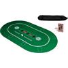 KrockaZone. XXL Tappetino Professionale da Poker 100 x 60cm + Borsa per Il Trasporto - Base per Tavolo da Poker / Copertura per Tavolo da Poker / Tappeto da Poker / Tessuto da Poker