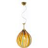 Cristalleria Murano Amber Drop - Sospensione a sfera in vetro di Murano ambra