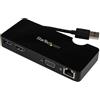 Dockign Station Startech Mini Docking Station Universale USB 3.0 con uscita HDMI/VGA e Gigabit Ethernet USB3.0 [USB3SMDOCKHV]