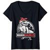 Rawrsome Dinosaur Clothing Donna Mamasaurus T rex Dinosaur Funny Mama Saurus Family Matching Maglietta con Collo a V