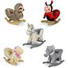 Infantastic® Animale a Dondolo - in Peluche e Legno, Effetti Sonori, con Schienale e Braccioli, Cintura di Sicurezza, Animale a Scelta, per Bambini di 1 Anno - Peluche Dondolo, Sdraietta Cavalcabile