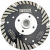DT-DIATOOL Disco Diamantato 115 mm x M14 Lama per Sega Turbo con Denti Protettivi per Taglio Rettifica Calcestruzzo Piastrelle Marmo Granito