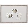 Deknudt Frames S45RH7M - Cornice portafoto in Legno con panello Magnetico, 10 Calamite, Colore: Grigio/Beige, 40 x 60 cm
