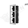 Hikvision DS-KD-ACF3/S Cornice da incasso in acciaio inox per 3 moduli