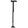 GIMA Bastone di sicurezza con luce - con base a 4 piedini - nero