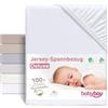 babybay lenzuolo con angoli babybay in jersey deluxe con membrana adatto per i modelli Maxi, Midi, Boxspring, Comfort e Comfort Plus, bianco, 89 x 50 cm (1 confezione)