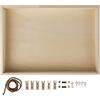 Rayher Cornice In Legno con Fondo In Legno, Senza Vetro, 36 x 25 cm, Profondità 5 cm, con Cordino, Ganci, Viti, Clip per Decorazioni, da Decorare e Colorare, 62817000