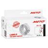 Meto Etichette per etichettatrice (29x28 mm, 2 linee, 3.500 pezzi, bianco, permanenti, per Meto, Contact, Sato, Avery, Tovel, Samark, ecc.)