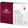 Gerlach Set di Posate Matt Antica, Acciaio Inox, Argento, 50 x 37 x 10 cm, 68 unità