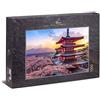 Ulmer Puzzleschmiede - Puzzle Fujijijama - puzzle 1000 pezzi - Chureito Pagoda vicino a Fujiyoshida con vista sui fiori di ciliegio sul Monte Fuji