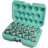 WIESEMANN 1893 Jesemann 1893 - Set di chiavi a bussola, 1/2 pollici, 16 pezzi, set di dadi Gearlock in acciaio Q-30, inserti multidenti interni, con pratica valigetta degli attrezzi I 81505