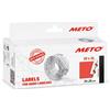 Meto Etichette per prezzatrici (29x28 mm, 3 linee, 3500 pezzi, rosso fluo, adesivo permanente, per Meto, Contact, Sato, Avery, Tovel, Samark, ecc.)