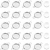 UNICRAFTALE 100set Cabochon In Acciaio Inossidabile Connettori Impostazioni con Cabochon in Vetro Trasparente Piatti Tondi Piatti Pendenti Vassoi 10mm Doppio Anello Orecchini per Creazione di Gioielli