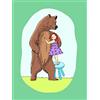 Komar - Poster da Parete Lili And Bear con Cornice, Disponibile in 3 Misure, Multicolore, P102-30x40