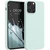 kwmobile Cover per Apple iPhone 12 Pro Max Custodia - Back Case per Smartphone in Silicone TPU - Protezione Gommata - menta freddo