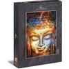 Ulmer Puzzleschmiede - Puzzle Buddha: puzzle 1000 pezzi - Testa di Buddha come pittura ad acquerello