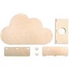 Rayher 62987505 - Set di 6 lampade in Legno, Nuvola, FSC MixCred, Naturale, 31 x 18,5 x 7,5 cm, Confezione da 1 Set, Normale