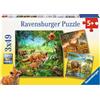 Ravensburger 09330 - Animali Del Mondo Puzzle, 3 x 49 Pezzi