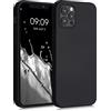 kwmobile Custodia Compatibile con Apple iPhone 12 / iPhone 12 Pro Cover - Back Case per Smartphone in Silicone TPU - Protezione Gommata - nero matt