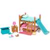 Li'l Woodzeez - Set camera da letto con letto a castello - Mobili giocattolo - Mobili per bambole - Accessori per casette da gioco - Playset per bambini - 3 anni +