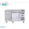 Banco Pizza Refrigerato 1 Porta e 7 Cassetti Non refrigerati, dim.mm.1510x800x1000h